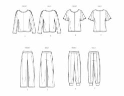 Simplicity Pattern 9690 Misses Sportswear -Sewing Supplies Store S9690 line art
