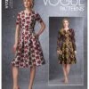 Vogue Pattern V1737 Misses' Fit-And-Flare Dresses With Waistband And Pockets