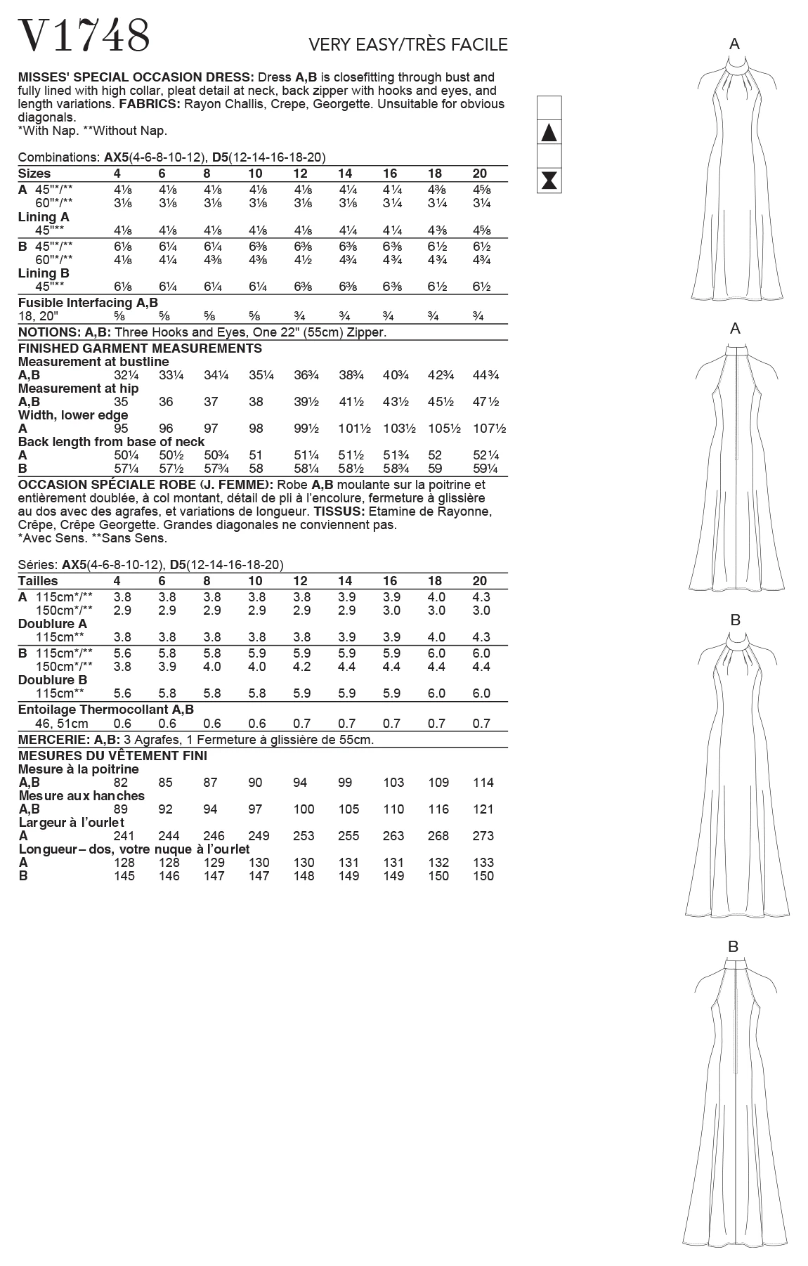 Vogue Pattern V1748 Misses' Special Occasion Dress 4 Vogue Pattern V1748 Misses' Special Occasion Dress - Image 4