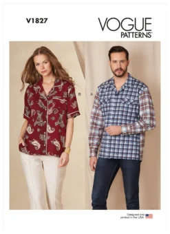 Vogue Pattern V1827 Unisex Shirts