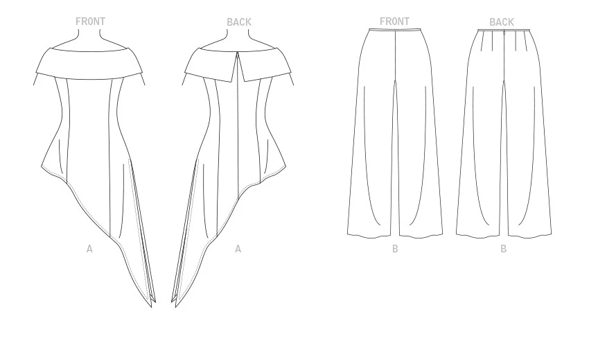 Vogue Pattern V1869 Miss & Petite Top & Pant 4 Vogue Pattern V1869 Miss & Petite Top & Pant - Image 4