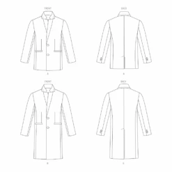 Vogue V1930 Men's Coat -Sewing Supplies Store V1930 line art