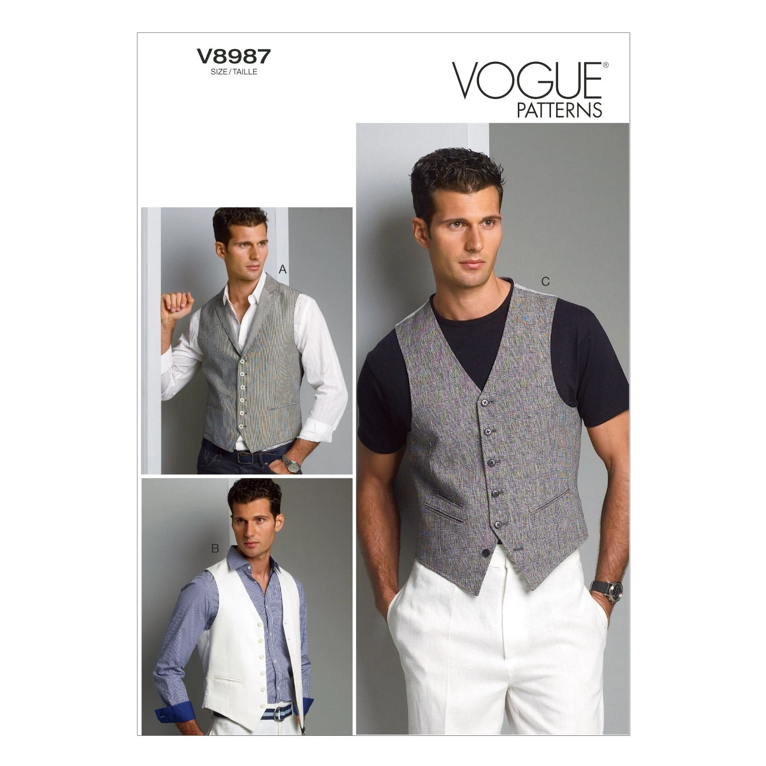 Vogue Pattern V8987 Men's Vest 1 Vogue Pattern V8987 Men's Vest