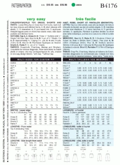 Butterick Pattern B4176 Children's/Girls' Top, Dress, Shorts And Pants -Sewing Supplies Store b4176 421bf11d 5f4f 4355 b994 861bbf9aeee0