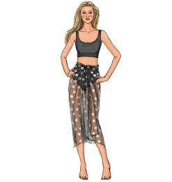 Butterick Pattern B4526 Misses' Swimsuit And Wrap