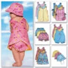 Butterick Pattern B5625 Infants' Romper, Jumper, Panties And Hat