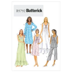 Butterick Pattern B5792 Misses' Top, Gown And Pants