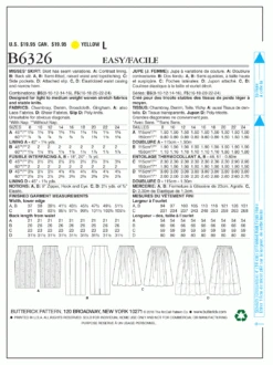 Butterick Pattern B6326 Misses' Raised-Waist Or Elastic-Waist Skirts -Sewing Supplies Store b6326 1 f9e4aa82 9782 4532 85ca 0858b53886db