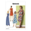 Butterick Pattern B6351 Misses' Open-Back, Tulip-Detail Dresses And Jumpsuit