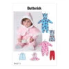 Butterick Pattern B6372 Infants' Cape, Vest, Buntings And Pull-On Pants