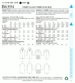 Butterick Pattern B6394 Misses' Shawl Collar Coats -Sewing Supplies Store b6394 a5a66fee a4fe 446d 86fa eae653616a50