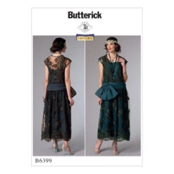 Butterick Pattern B6399 Misses' Drop-Waist Dress With Oversized Bow