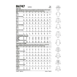 Butterick Pattern B6747 Misses' Button-Down Collared Shirts -Sewing Supplies Store b6747 envelope back 1 bc806e6d 467c 499b 9c19 5ff1cc62b330