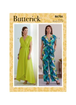 Butterick Pattern B6756 Misses' Dress, Jumpsuit And Sash