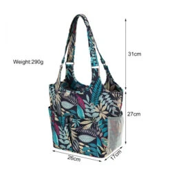 Knitting Tote Bag, Urban Jungle- Shoulder Carry Straps -Sewing Supplies Store cc