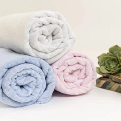 Terry Towelling Fabric, Pink- Width 150cm