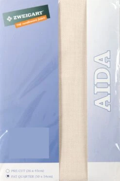 Zweigart Fat Quarter Aida Cloth 18ct, Ecru