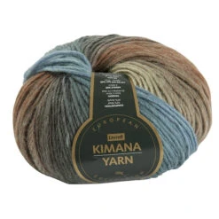 European Collection Kimana Crochet & Knitting Yarn, Birch Mix- 100g Wool Acrylic Yarn