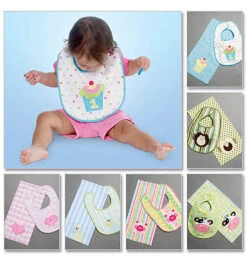 McCall's Pattern M6478 Bibs And Burp Cloths