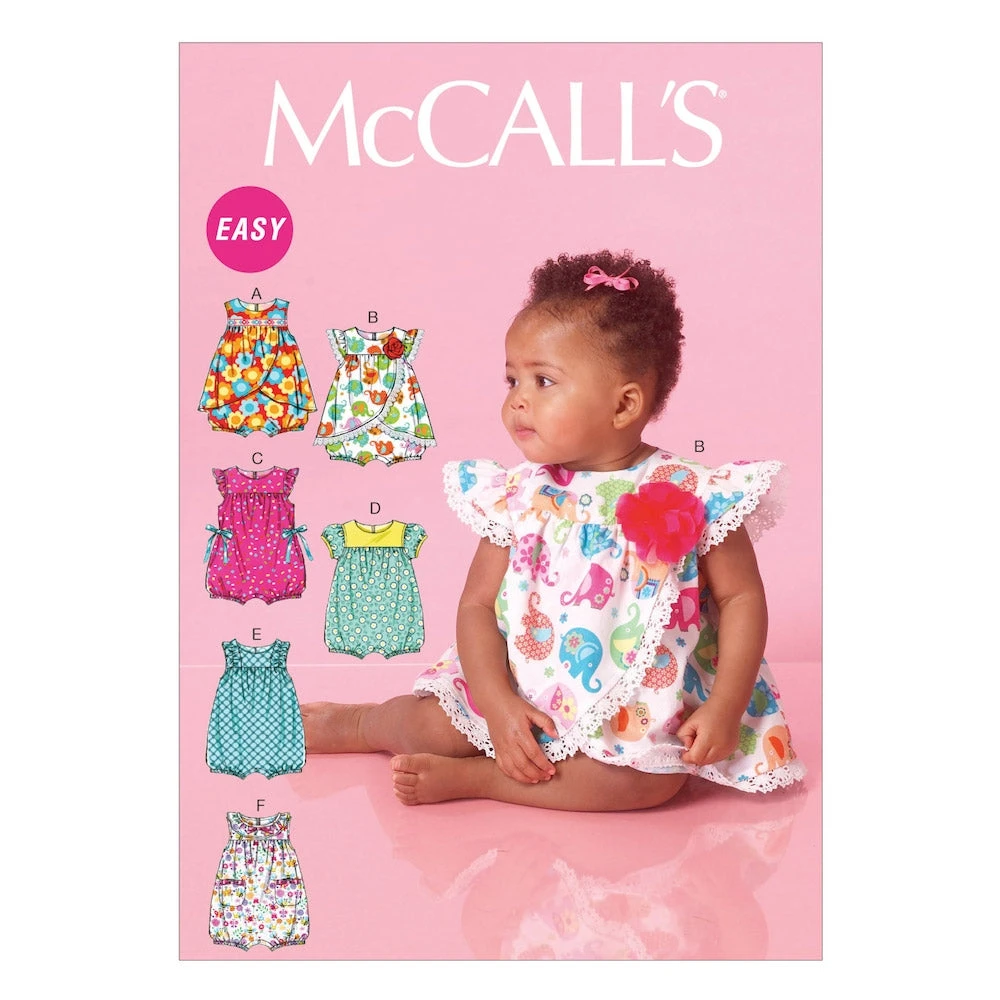 McCall's Pattern M7107 Infants' Rompers 1 McCall's Pattern M7107 Infants' Rompers