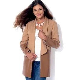 McCall's Pattern M7332 Misses' Open Front Vest And Jackets