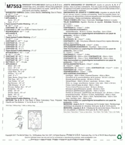 McCall's Pattern M7553 Dinosaur Plush Toys And Appliquéd Quilt 3 McCall's Pattern M7553 Dinosaur Plush Toys And Appliquéd Quilt -Sewing Supplies Store m7553 a3892efb 7f4e 45d5 909c fac6188ca7e8