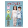 McCall's Pattern M7678 Children's/Boys'/Girls' Animal Themed Tops And Pants