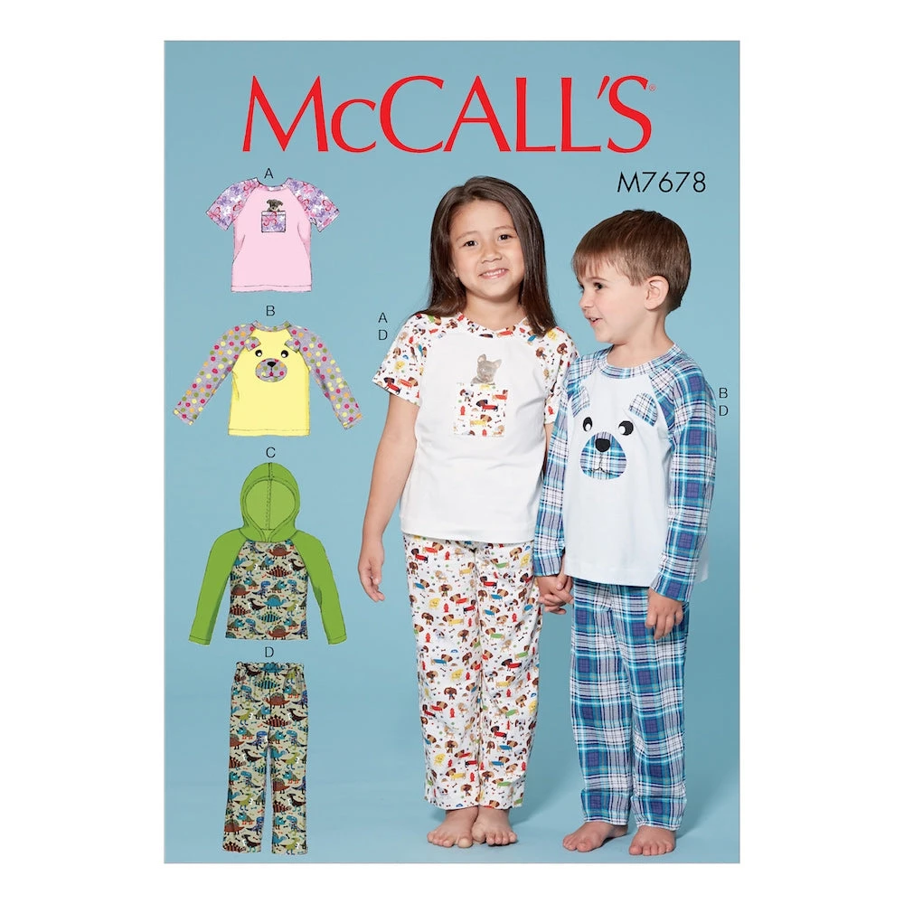 McCall's Pattern M7678 Children's/Boys'/Girls' Animal Themed Tops And Pants 1 McCall's Pattern M7678 Children's/Boys'/Girls' Animal Themed Tops And Pants