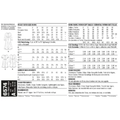 Newlook Pattern 6574 Misses' Dresses -Sewing Supplies Store new look frock dress wrap pattern 6574 envelope back scaled