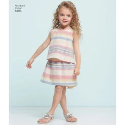 Newlook Pattern 6465 Child's Easy Top, Skirt And Shorts -Sewing Supplies Store newlook girls pattern 6465 av1