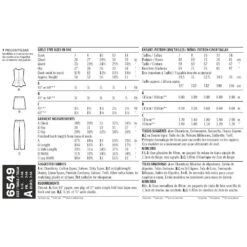 Newlook Pattern 6549 Girls' Top, Skirt And Pants -Sewing Supplies Store newlook girls peplum 2pc dress pattern 6549 envelope back 995f321e 62dc 4559 9188 ad782ec18e4f