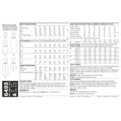 Newlook Pattern 6493 Misses' Jumpsuit And Dress In Two Lengths With Bralette -Sewing Supplies Store newlook miss jumpsuit pattern 6493 envelope back 3a13ff8d 26cb 48de 8e45 1812e26a1004