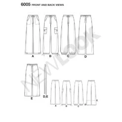 Newlook Pattern 6005 Misses' Pants -Sewing Supplies Store newlook skirts pants pattern 6005 front back view 29d17cea d6f0 4013 95be 2bb1cb0d2c32