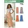 Newlook Pattern 6288 Misses' Pull On Knit Skirts