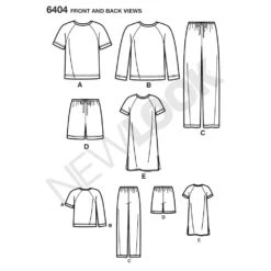 Newlook Pattern 6404 Misses' And Men's Separates -Sewing Supplies Store newlook unisex scrubs pattern 6404 front back view 7d3d2ea4 ea39 49db 840b 9e1d8887e135