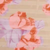 Printed Striped Satin Fabric, Lilac Floral- Width 148cm