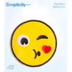 Simplicity Iron On Applique, Throwing Kiss Emoji