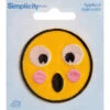 Simplicity Iron On Applique, Shocked Smiley
