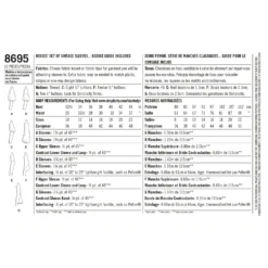 Simplicity Pattern 8695 Women's Vintage Set Of Sleeves -Sewing Supplies Store simplicity vintage sleeves 1930s pattern 8695 envelope back scaled