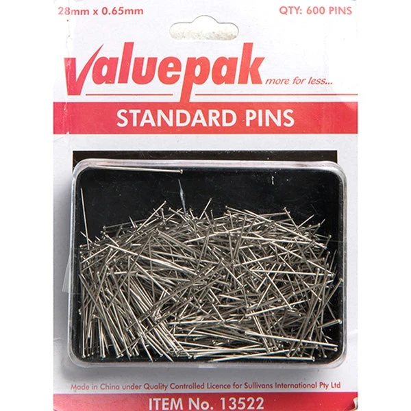 Valuepak 28 X 0.65mm Standard Pins, 600pk 1 Valuepak 28 X 0.65mm Standard Pins, 600pk