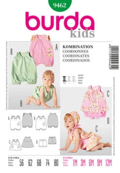 Burda Pattern 9462 Kids Coordinates